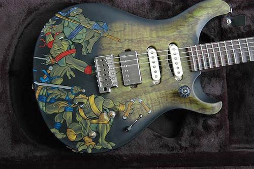 ninja turtles guitar art design