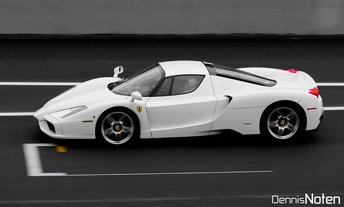 White Ferrari Enzo driving RMA Trackday 2007 Circuit SpaFrancorchamps