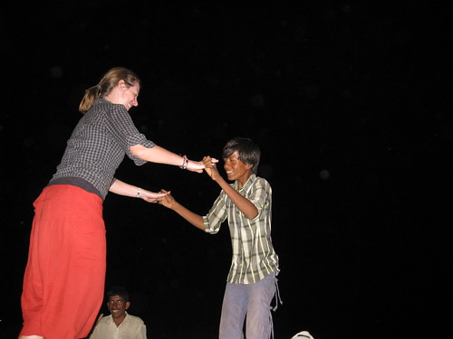 emma dances with a camel herder
