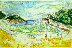 Postcard View From La Concha beach in San Sebastian