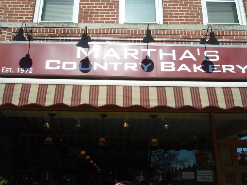 Martha's Country Bakery sign