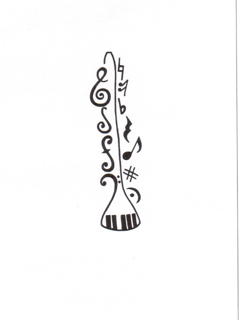 Music Tattoo. My original design for my next tat.