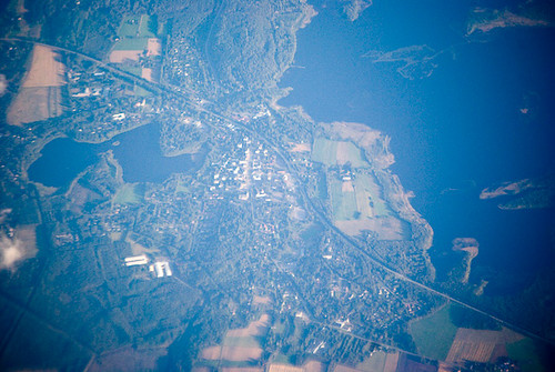 view from the plane: Scandinavia from 33,000 feet