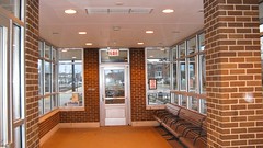 The waiting room of the Elmwood Park, Metra commuter rail station. Elmwood Park Illinois. November 2008.