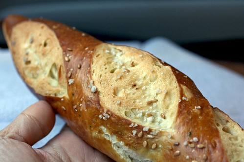 My loaf of pretzel bread...