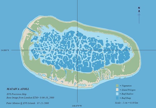 Mataiva Atoll - EVS Precision Map (1-50,000)