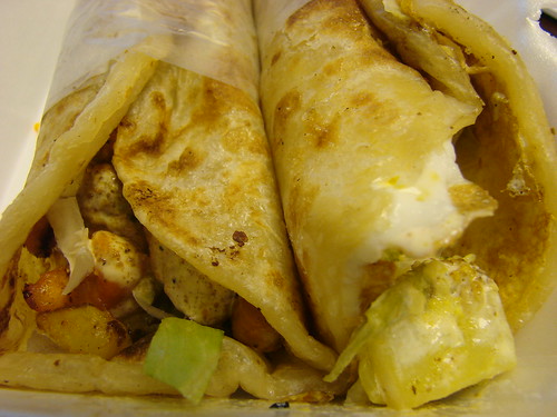 Spicy Chicken Buradi Roll and PWCD Roll from the BIryani Cart