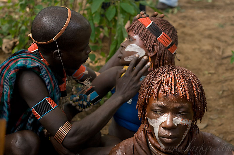 Face Painting (3), Hammer Bull Jumping Ceremony, Southern Ethiopia, November 2007