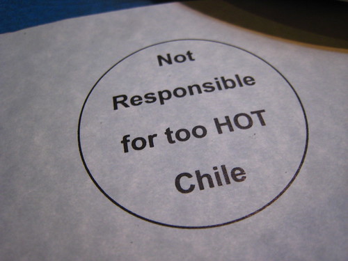 Unfortunately, Tia Sophia's chile was not hot.