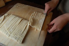 Dinner: handmade noodles