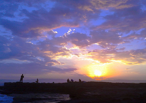 sunset at port kembla, nsw - original