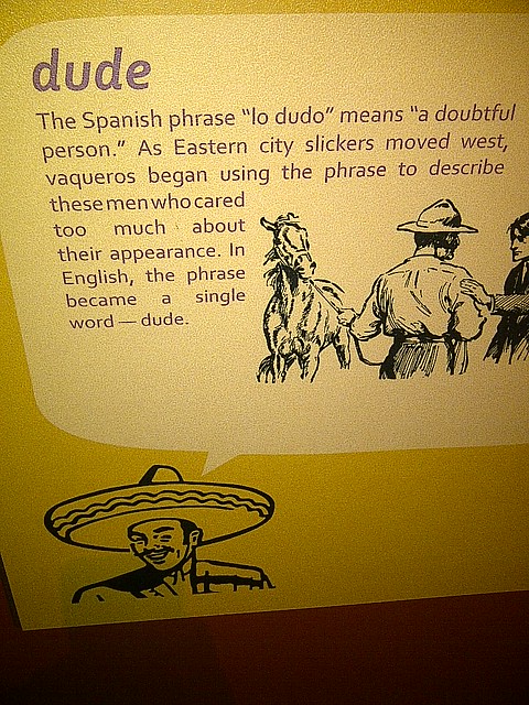The origin of the word "dude"
