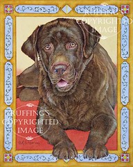 "Best Friend" AER85 by A E Ruffing Chocolate Lab