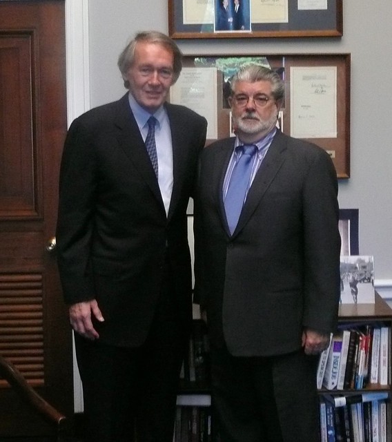 June 24, 2008: Markey and George Lucas, hearing witness