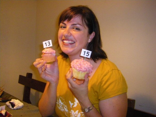 Betsy with cupcakes