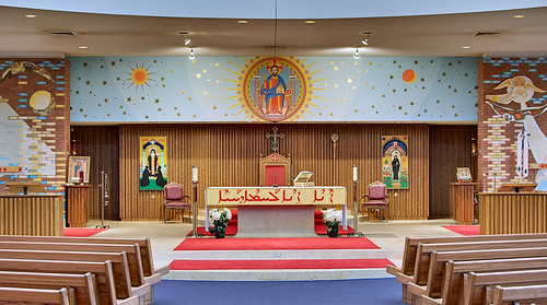 Saint Raymond Maronite Catholic Cathedral, in Saint Louis, Missouri, USA - altar