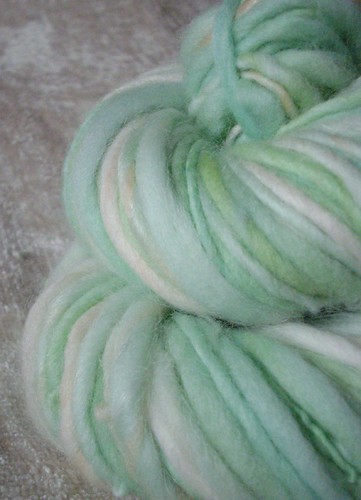 lettuce - handspun yarn
