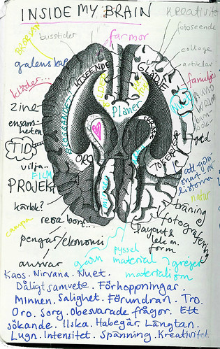 The inside of iHanna's head, a Moleskine diary scan and brain dump picture