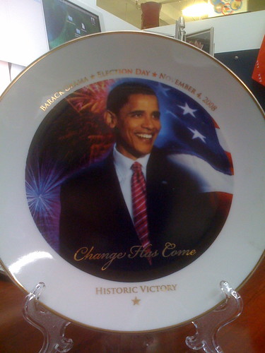 barack obama commemorative plate
