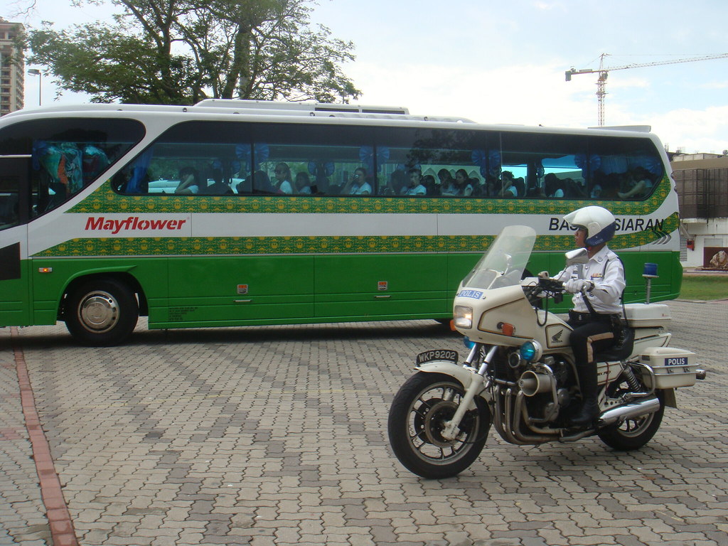police rider escorting miss tourism international 2008