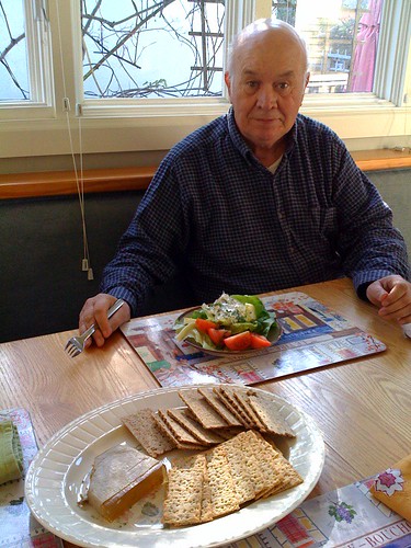 Dad with Swedish lunch