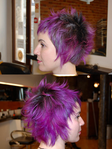 purple hairstyle. purple hair jezz