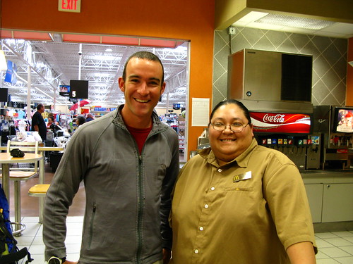 With the manager of McDonlads at the WalMart in Safford, Arizona, USA