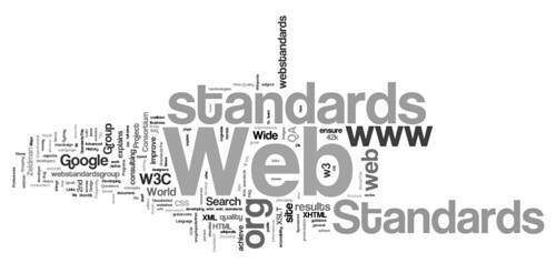 wordle: google results for web standards