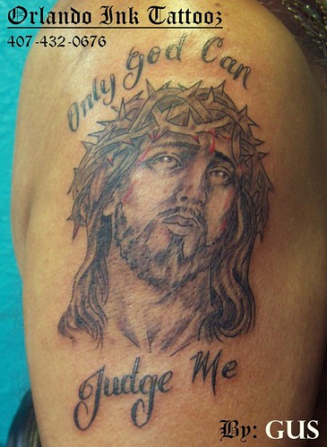  Christ head tattoo 