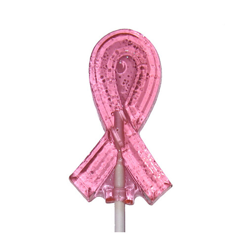 breast cancer ribbon. Breast Cancer Ribbon Lollipop
