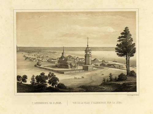 Vista de la ciudad de Olekminsk en el rio Lena