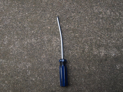 Bent screwdriver