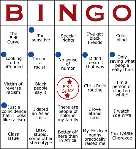Racism Bingo