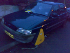 Clamped car on Brinkley Road