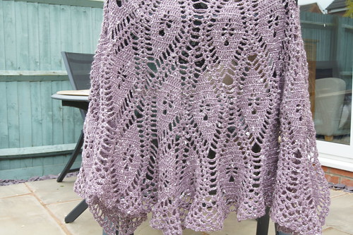 Hand crochet shawl