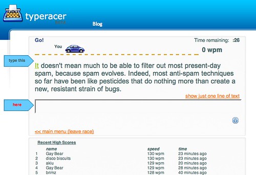 Time waster: TypeRacer - A+E Interactive