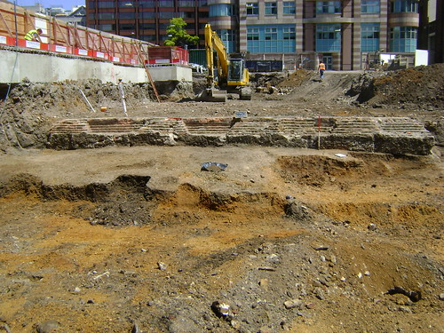 Foundations of one of the houses that stood at South Tenter Street