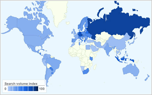 openSUSE popularity around the world