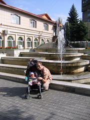 Papa et Julia à Almaty