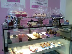 cupcake display counter & fridge