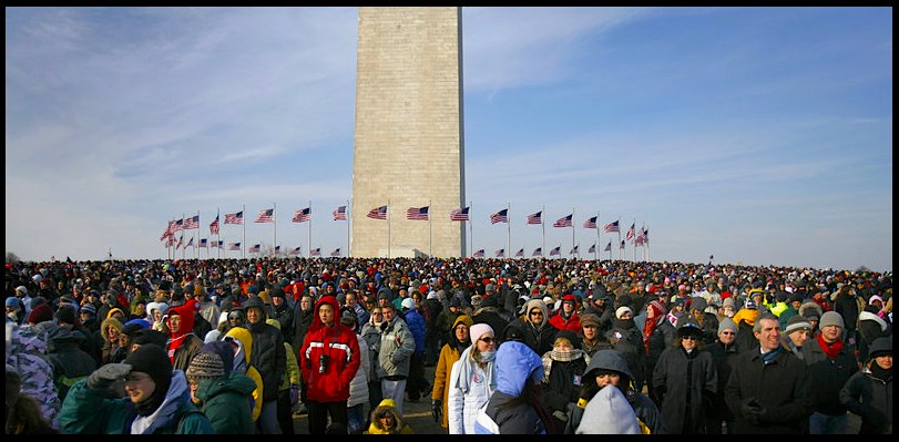 Inauguration crowd.  Jan. 20, 2009