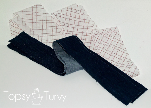 make your own ruffled camera strap cut fabric