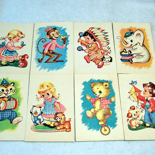 Vintage Children's Sewing Cards by obsessed scrapbooker