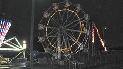 The Ferris Wheel lit up. Kiddieland Amusement Park. Melrose Park Illinois. July 2008.
