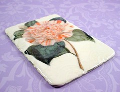 Faux Victorian Ceiling Tile Camelia Polymer Clay ACEO