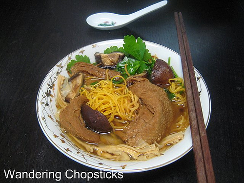 Mi Vit Tiem Chay (Vietnamese Vegetarian Chinese Five-Spice Duck Soup with Egg Noodles) by Wandering Chopsticks