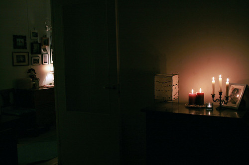Candles in Livingroom