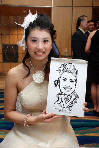 Caricature live sketching for AXA Award Nite 2009 - 6