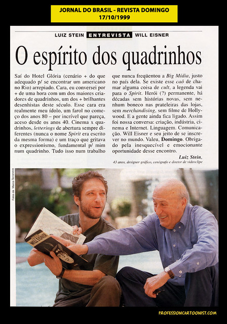 "O espírito dos quadrinhos" - Jornal do Brasil - 17/10/1999