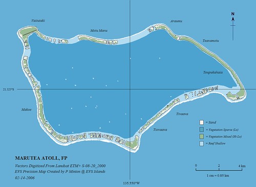 Marutea Atoll - EVS Precison Map (1-85,000)